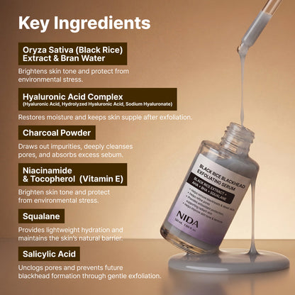 Nida Black Rice Blackhead Exfoliating Serum