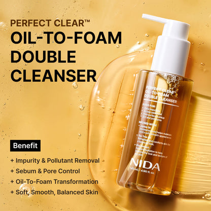 Nida Perfect Clear™ Oil-to-Foam Double Cleanser