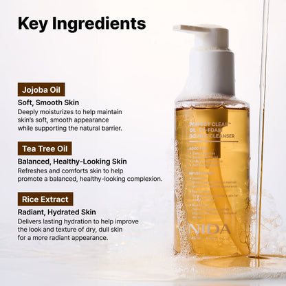 Nida Perfect Clear™ Oil-to-Foam Double Cleanser