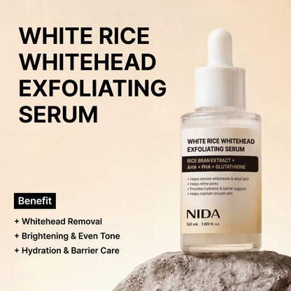 Nida White Rice Whitehead Exfoliating Serum