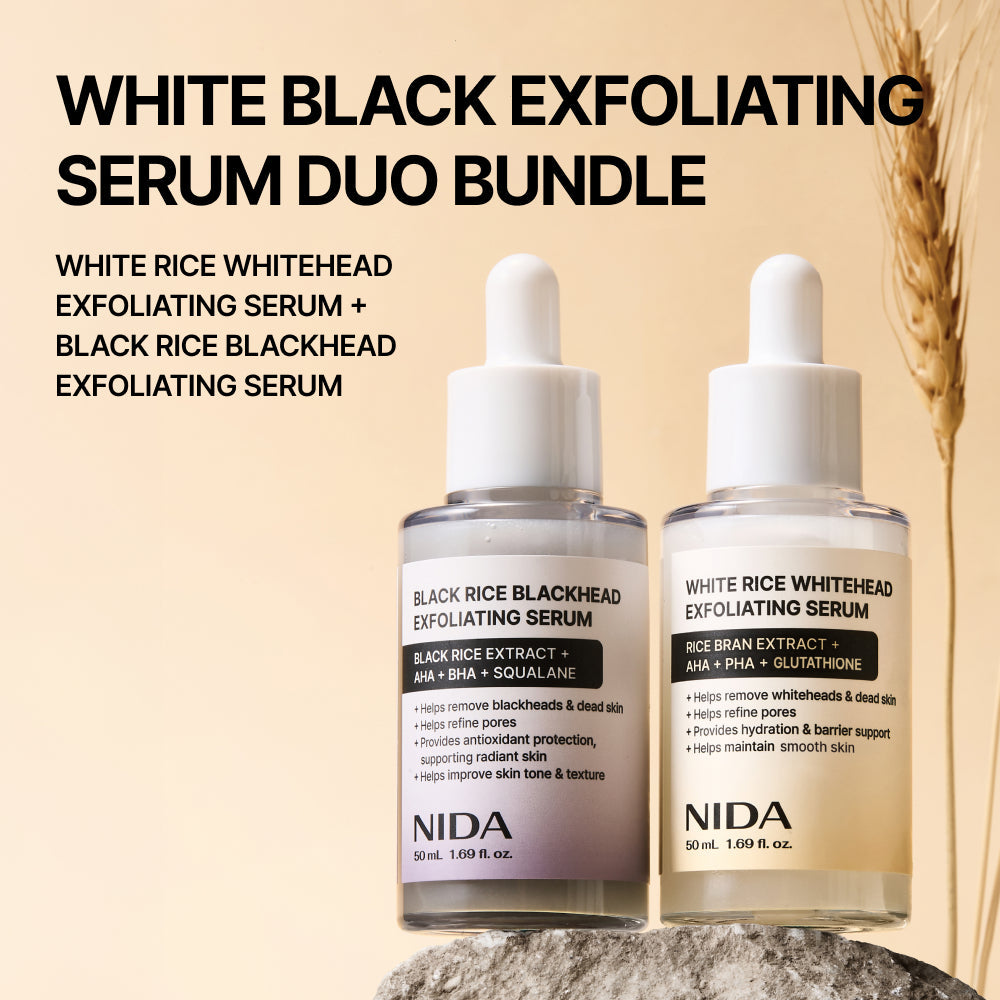 Nida White Black Exfoliating Serum Duo Bundle