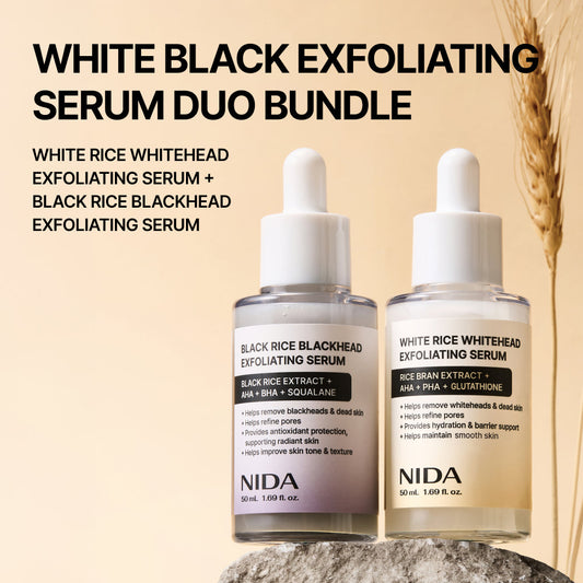 Nida White Black Exfoliating Serum Duo Bundle