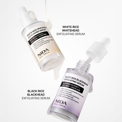 Nida White Black Exfoliating Serum Duo Bundle