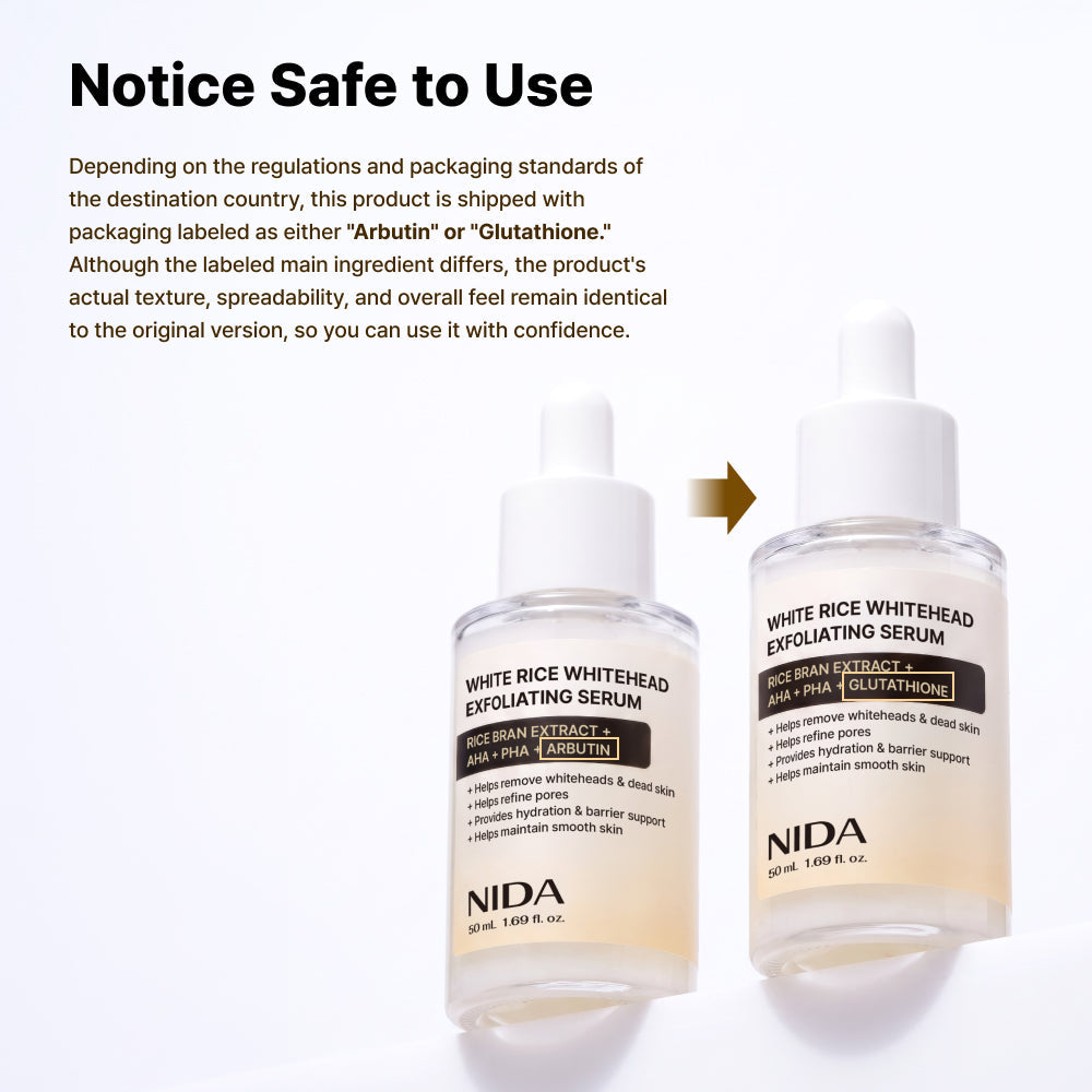 Nida White Black Exfoliating Serum Duo Bundle