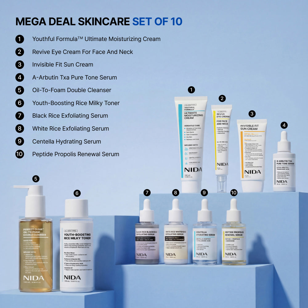 Nida Mega Deal Skincare Set of 10 (Global)