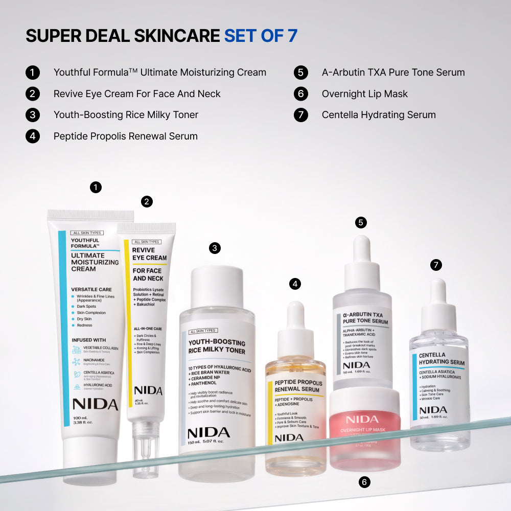 Nida Super Deal Skincare Set of 7 (Milky Toner)