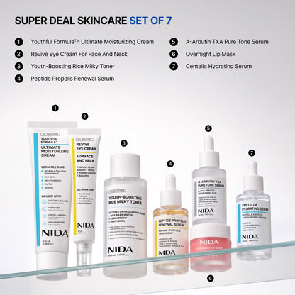 Nida Super Deal Skincare Set of 7 (Milky Toner)